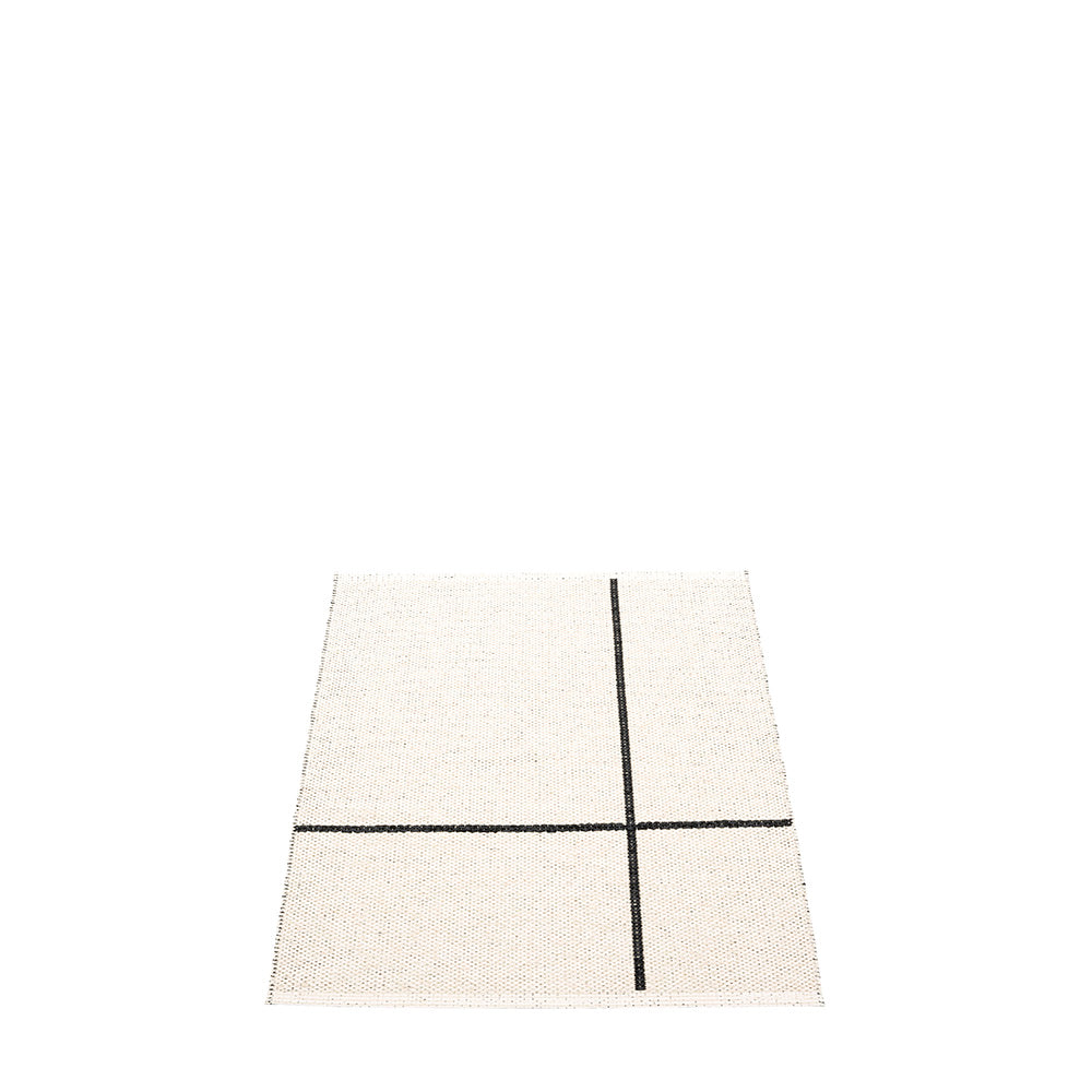 Rug FRED Runner S - Black/ Vanilla (reversible)