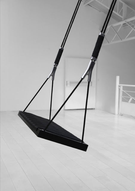 Luxury Swing. Black Leather vachette