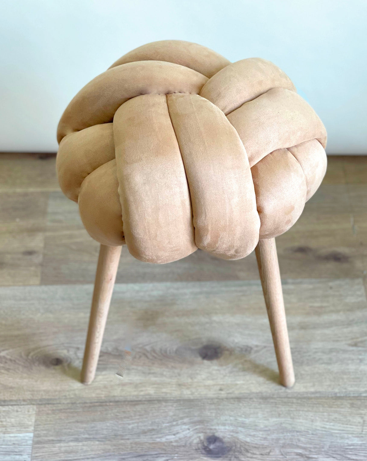 Suede Knot Stool (Vegan)