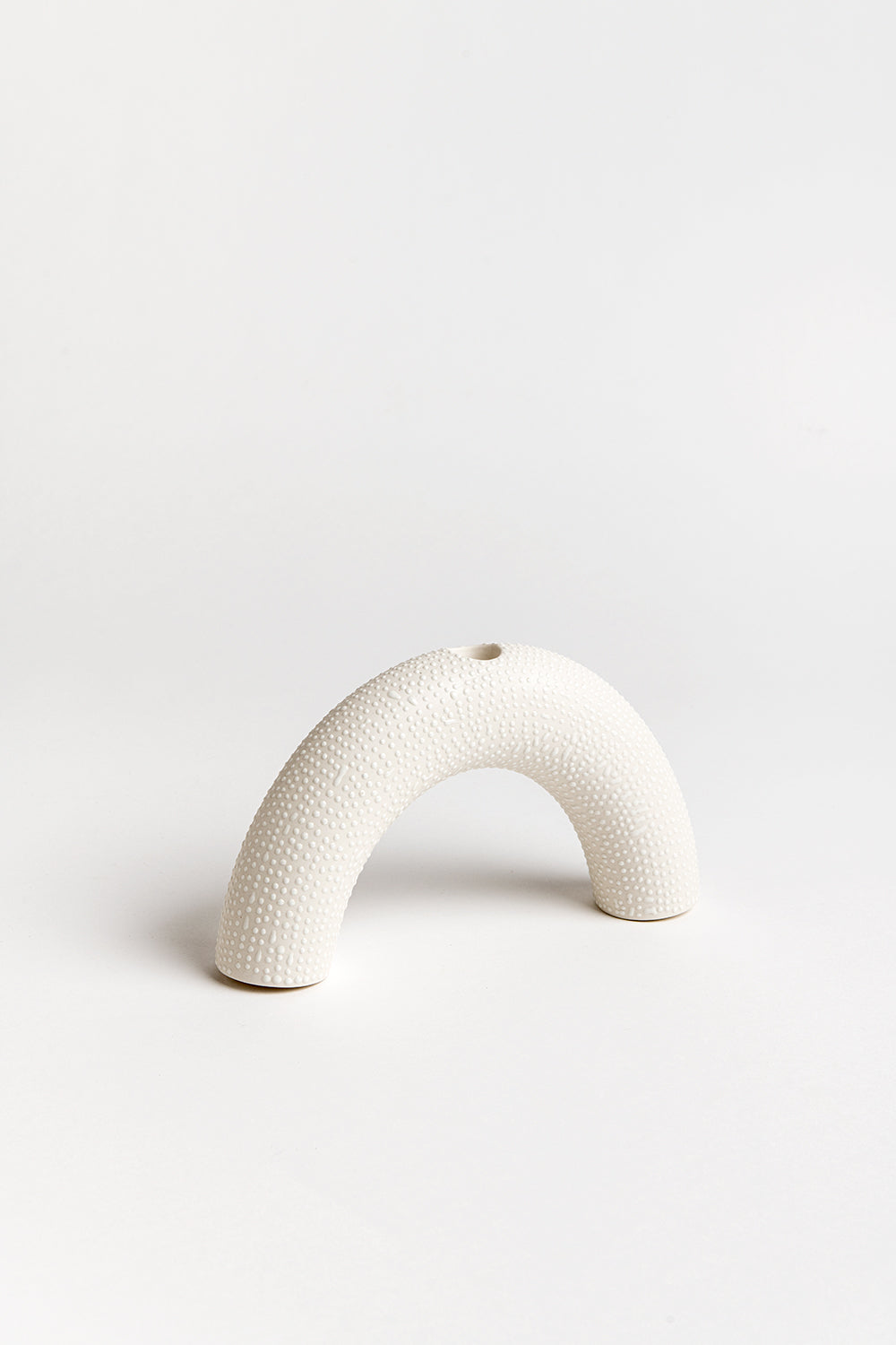 Candle Holder | White with White Dots