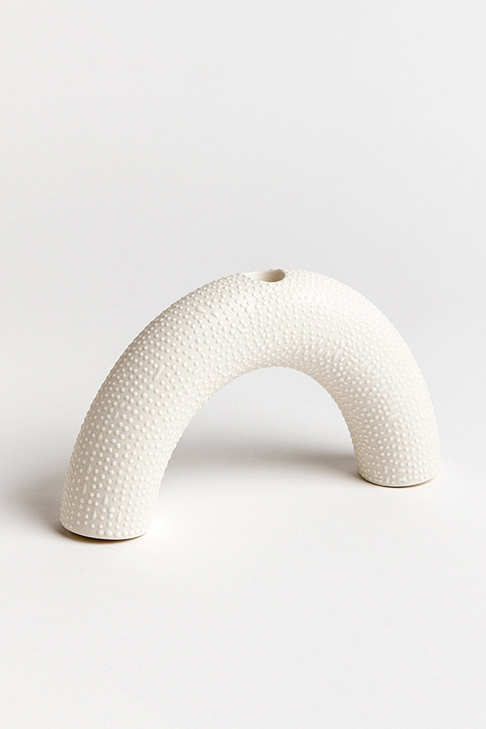Candle Holder | White with White Dots