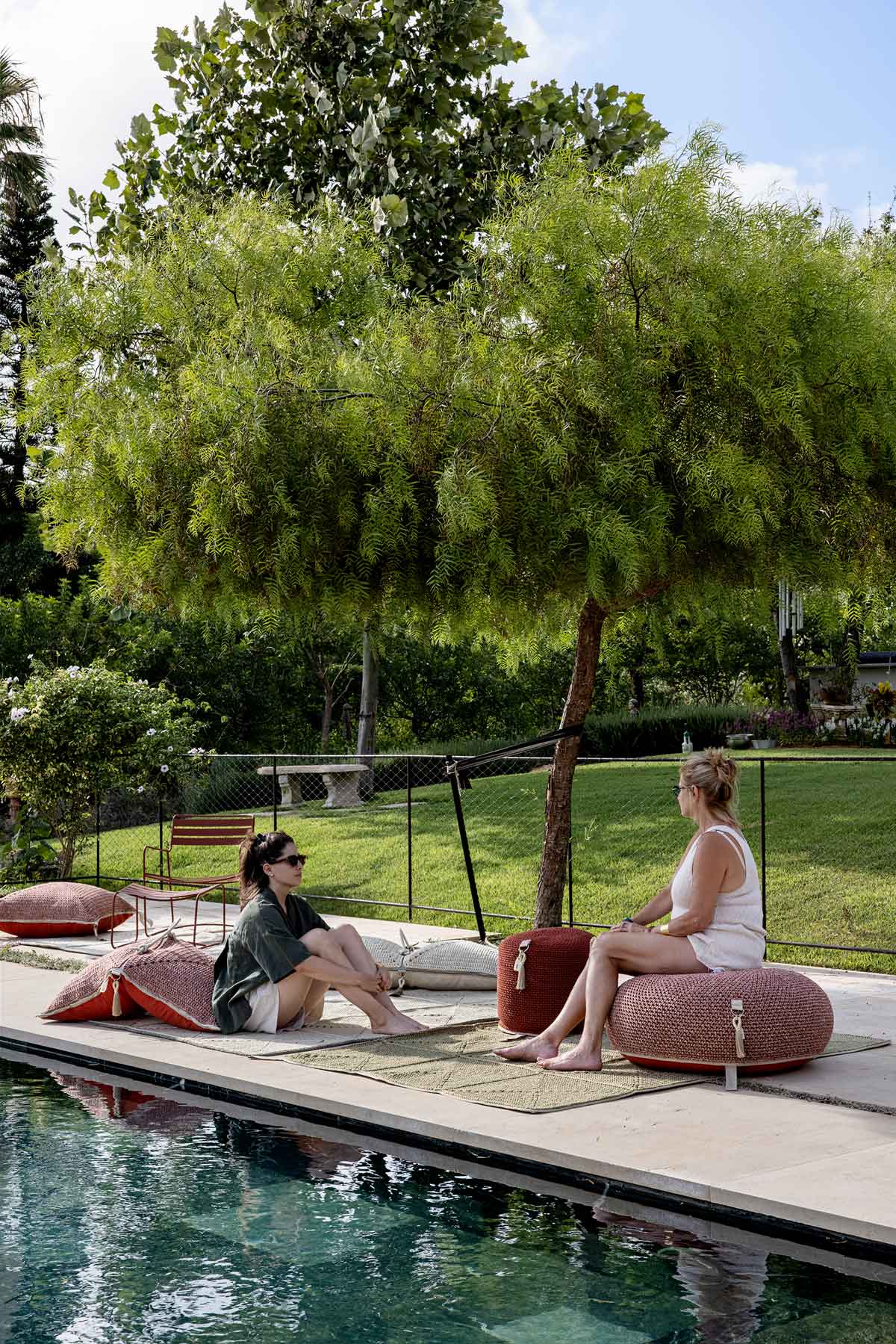 Outdoor Indoor Round Pouf