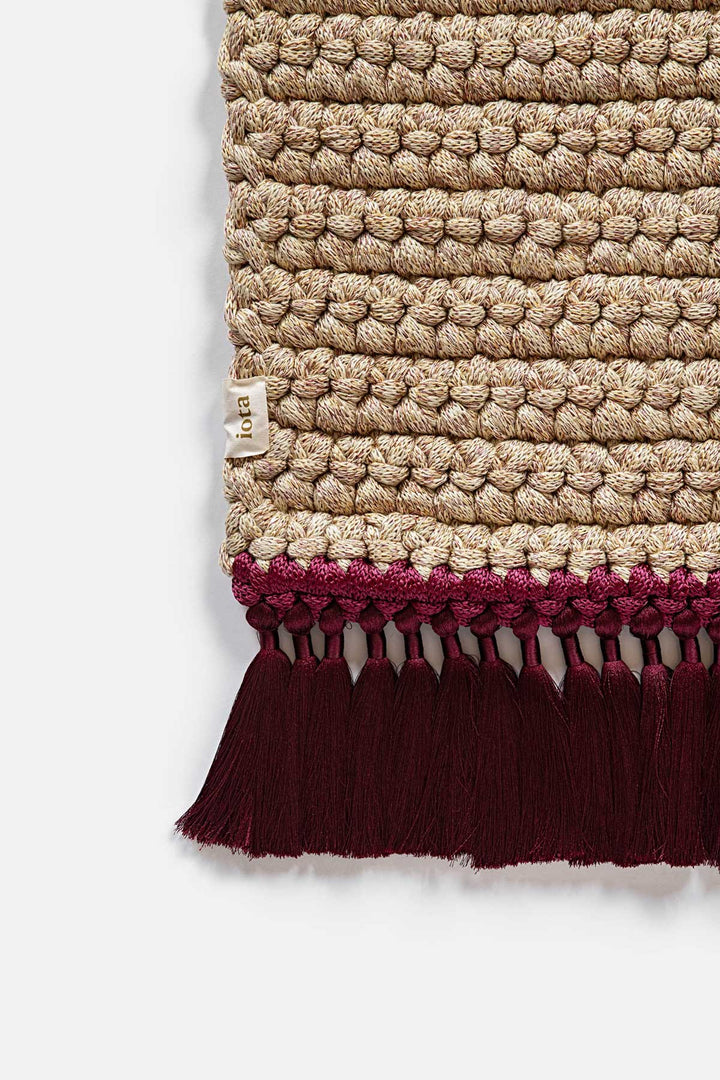 Two Tone Ginger Thick Rug detail