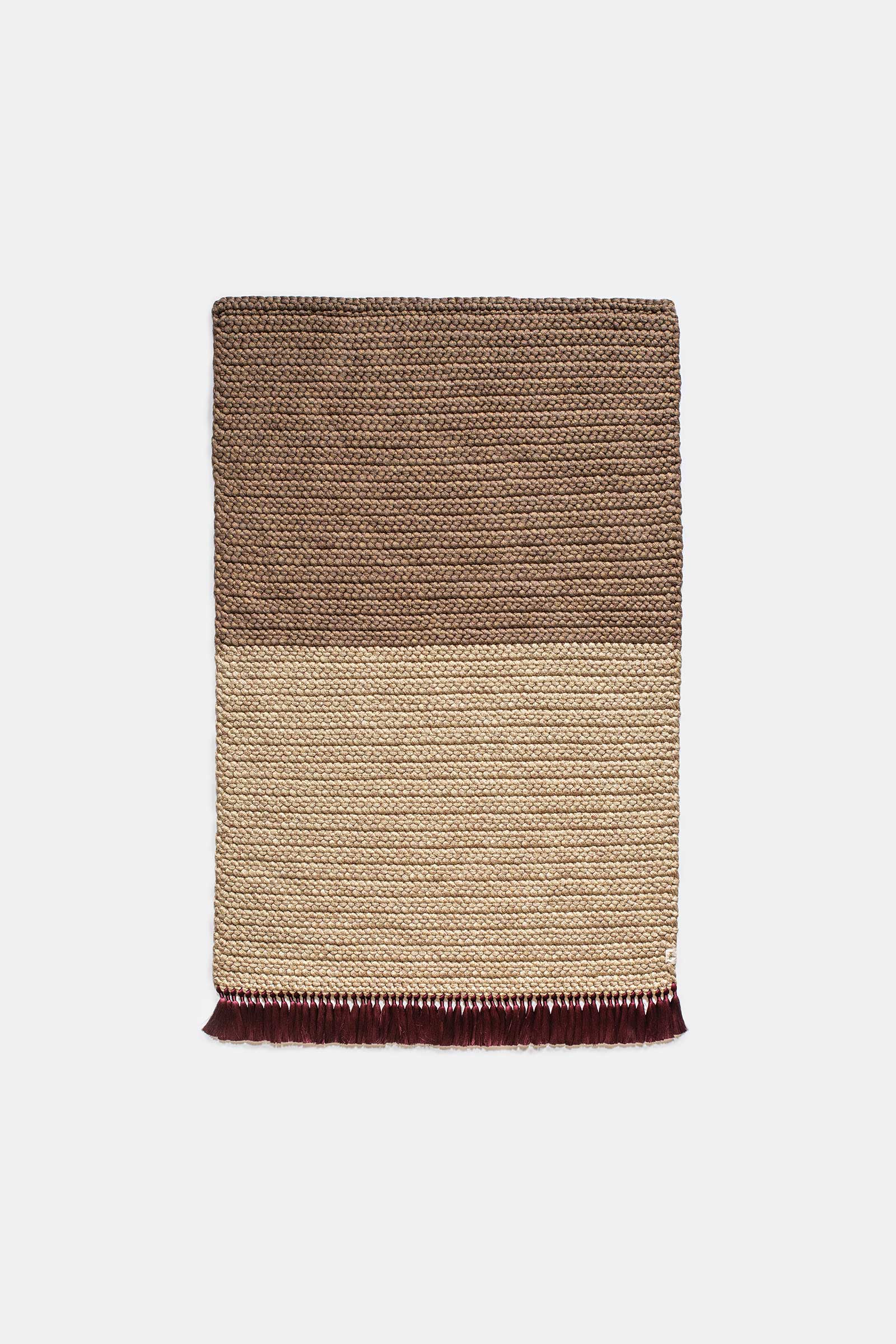 Two Tone Ginger Thick Rug 