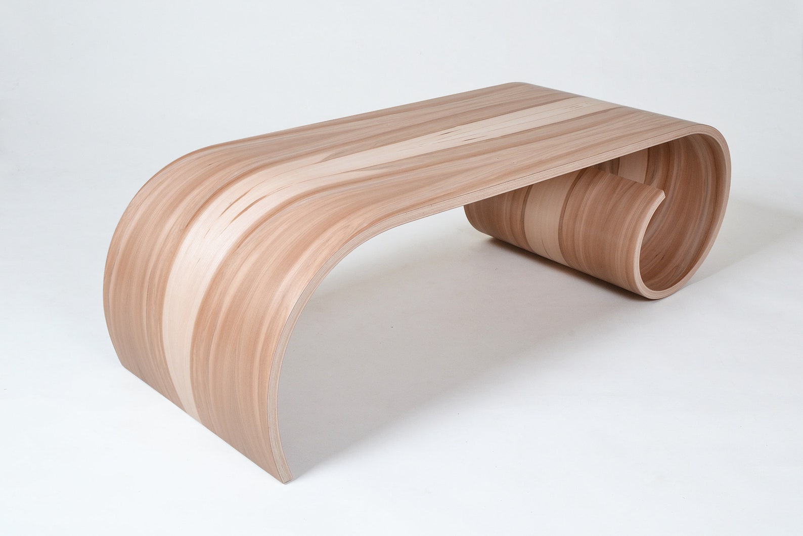 Toboggan Table in Sweet Gum Angle View