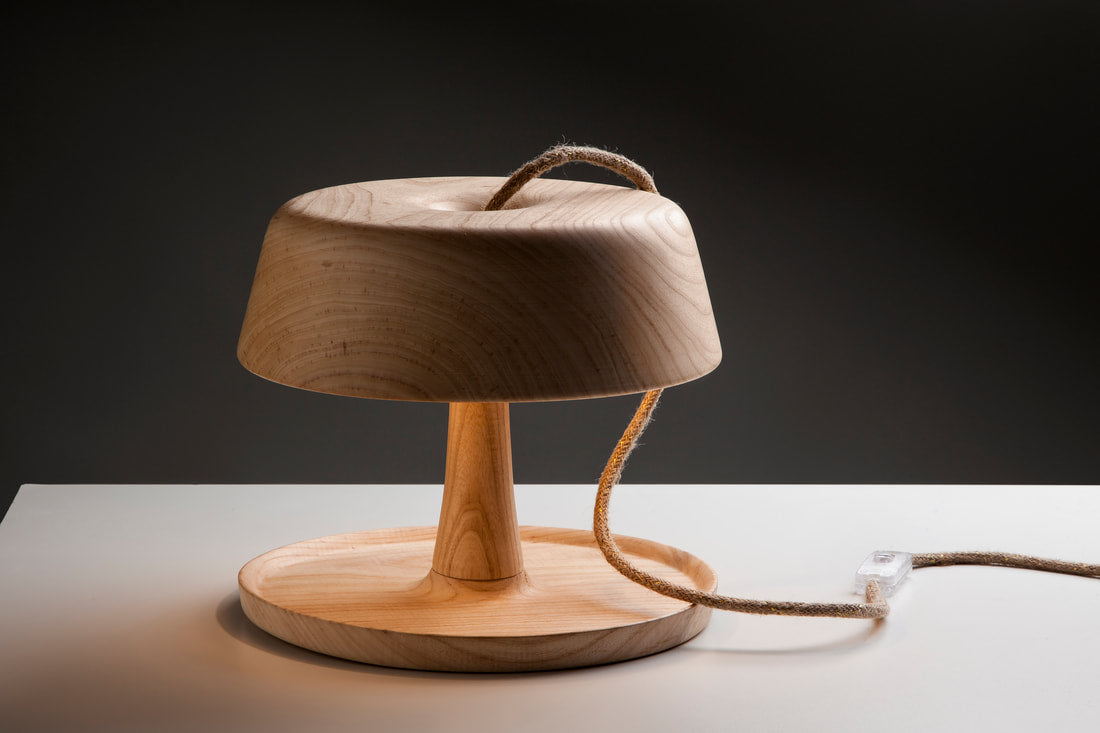 Mini Wood Table Lamp