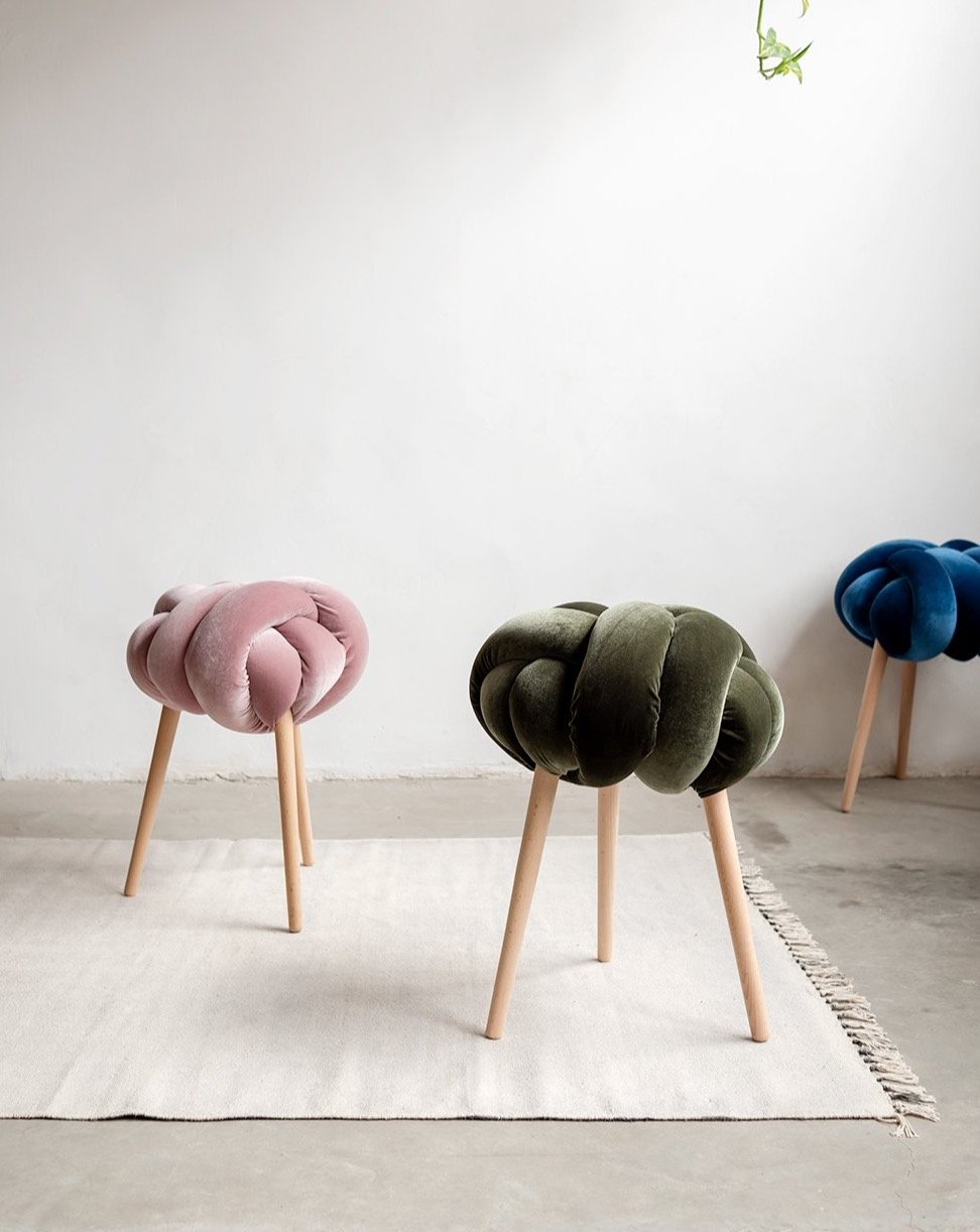 Velvet Knot Stool