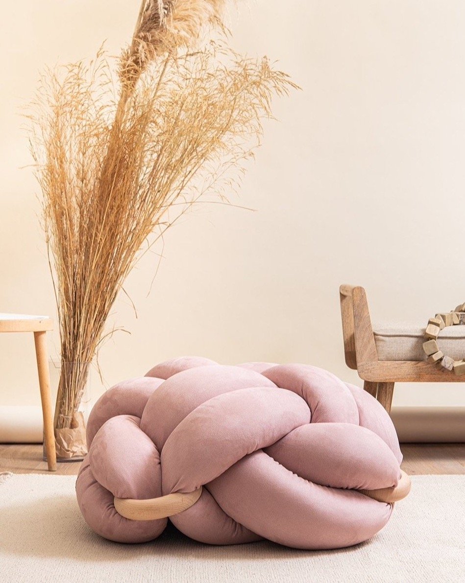 Knot Floor Cushion - Suede (Vegan)