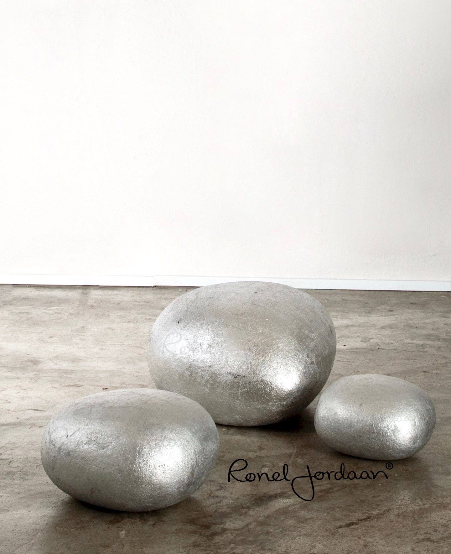 Metallic Felt Rocks