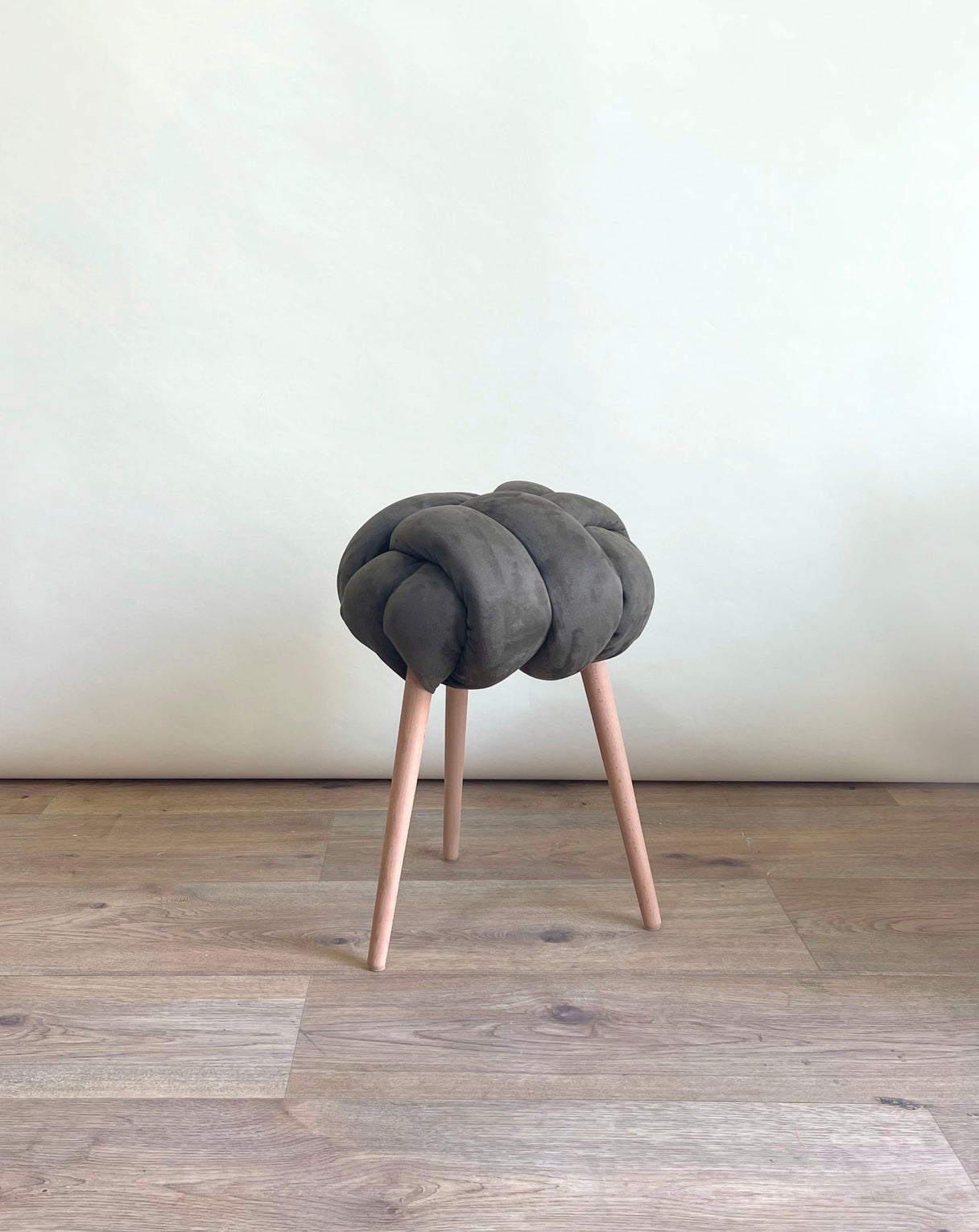 Suede Knot Stool (Vegan)