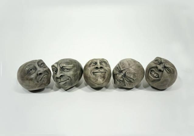 Playful Concrete Tabletop Heads