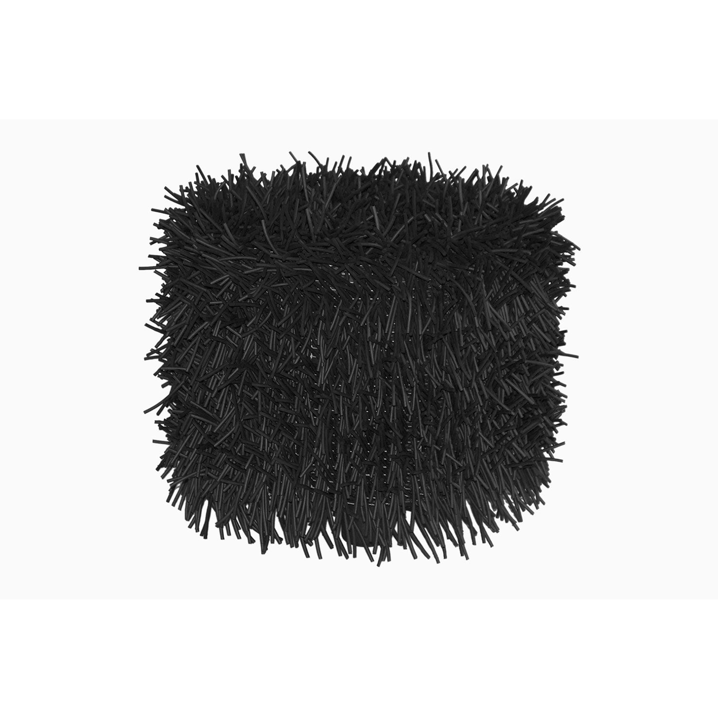 Pouf Piccolo Nero - Sgabello Morbido E Compatto Per Arredamento Casa, Carico Max 158 Kg - 4