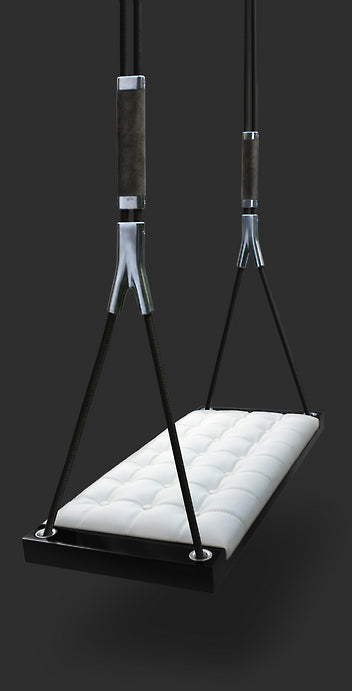 Luxury Swing. White Leather vachette